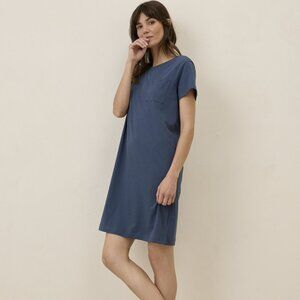 Women's French Navy Softspun Tee Dress L